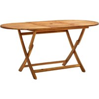 Klappbarer Gartentisch 160x85x75 cm Massivholz Akazie Vidaxl von VIDAXL