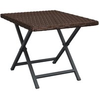 Bonnevie - Klapptisch Braun 45x35x32 cm Poly Rattan vidaXL150206 von BONNEVIE