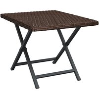 Klapptisch Braun 45x35x32 cm Poly Rattan Vidaxl von VIDAXL