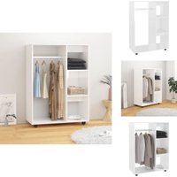 Vidaxl - Kleiderschrank Hochglanz-Weiß 80x40x110 cm Holzwerkstoff - Schlafzimmermöbel - Kleiderschrank - Garderobe - Holzwerkstoffschrank - Weißer Vidaxl - Kleiderschrank Hochglanz-Weiß 80x40x110 cm Holzwerkstoff - Schlafzimmermöbel - Kleiderschrank - Garderobe - Holzwerkstoffschrank - Weißer von VIDAXL