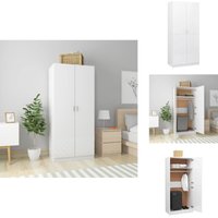 Vidaxl - Kleiderschrank Hochglanz-Weiß 80x52x180 cm Holzwerkstoff - Schlafzimmermöbel - Kleiderschrank - Garderobe - Weißer Kleiderschrank Vidaxl - Kleiderschrank Hochglanz-Weiß 80x52x180 cm Holzwerkstoff - Schlafzimmermöbel - Kleiderschrank - Garderobe - Weißer Kleiderschrank von VIDAXL