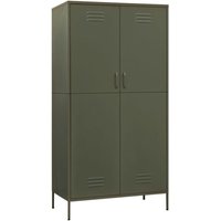 Bonnevie - Kleiderschrank,Aufbewahrungsschrank Olivgrün 90x50x180 cm Stahl vidaXL von BONNEVIE