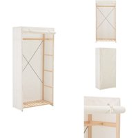 Vidaxl - Kleiderschrank Weiß 79 x 40 x 170 cm Stoff - Kleiderschrank - Garderobe - Weißer Kleiderschrank - Stoffkleiderschrank Vidaxl - Kleiderschrank Weiß 79 x 40 x 170 cm Stoff - Kleiderschrank - Garderobe - Weißer Kleiderschrank - Stoffkleiderschrank von VIDAXL