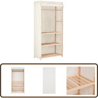 Vidaxl - Kleiderschrank mit 3 Ebenen 79 x 40 x 170 cm - Kleiderschrank - Garderobe - Weißer Kleiderschrank - Tannenholzkleiderschrank Vidaxl - Kleiderschrank mit 3 Ebenen 79 x 40 x 170 cm - Kleiderschrank - Garderobe - Weißer Kleiderschrank - Tannenholzkleiderschrank von VIDAXL