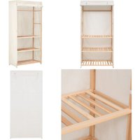 Vidaxl - Kleiderschrank mit 3 Ebenen 79 x 40 x 170 cm - Kleiderschrank - Garderobe - Weißer Kleiderschrank - Tannenholzkleiderschrank Vidaxl - Kleiderschrank mit 3 Ebenen 79 x 40 x 170 cm - Kleiderschrank - Garderobe - Weißer Kleiderschrank - Tannenholzkleiderschrank von VIDAXL