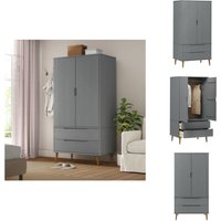 Vidaxl - Kleiderschrank molde Grau 90x55x175 cm Massivholz Kiefer - Holzschränke - Kleiderschrank - Skandinavisches Design - Massivholzklaederschrank Vidaxl - Kleiderschrank molde Grau 90x55x175 cm Massivholz Kiefer - Holzschränke - Kleiderschrank - Skandinavisches Design - Massivholzklaederschrank von VIDAXL