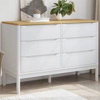 Kommode floro Weiß Massivholz Kiefer Vidaxl von VIDAXL
