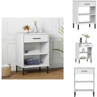 Vidaxl - Konsolenschrank oslo mit Metallbeinen Weiß Massivholz Kiefer - Industrieller Stil - Wohnzimmermöbel - Kiefernholzmöbel - Sideboard - Kommode Vidaxl - Konsolenschrank oslo mit Metallbeinen Weiß Massivholz Kiefer - Industrieller Stil - Wohnzimmermöbel - Kiefernholzmöbel - Sideboard - Kommode von VIDAXL