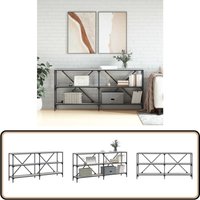 Vidaxl - Konsolentisch Grau Sonoma 160x30x75 cm Holzwerkstoff und Eisen - Konsolentisch - Flurtisch - Sideboard - Wohnraummöbel - Grau von VIDAXL