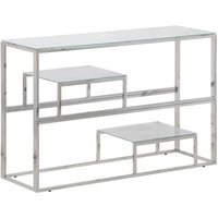 Konsolentisch Silbern Edelstahl und Hartglas Vidaxl von VIDAXL