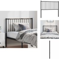 Kopfteil Metall Schwarz 100 cm - Bettenkopf - Metallbett - Schwarzes Kopfteil - Kopfteil Schwarz - Bettdesign von VIDAXL