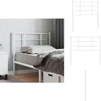Vidaxl - Kopfteil Metall Weiß 100 cm - Bettenkopf - Metallbett - Weißer Kopfteil - Kopfteil Für Doppelbett - Bettbezug Vidaxl - Kopfteil Metall Weiß 100 cm - Bettenkopf - Metallbett - Weißer Kopfteil - Kopfteil Für Doppelbett - Bettbezug von VIDAXL