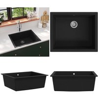 Küchenspüle mit Überlauf Schwarz Granit - Küchenspüle - Küchenspülen - Home & Living - Schwarz von VIDAXL