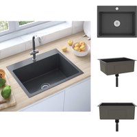 Küchenspülen & Spülbecken - Living Handgemachte Einbauspüle Schwarz Edelstahl - Schwarz von VIDAXL