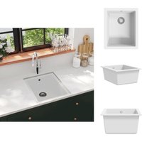 Vidaxl - Küchenspülen & Spülbecken - Living Küchenspüle mit Überlauf Weiß Granit - Weiß Vidaxl - Küchenspülen & Spülbecken - Living Küchenspüle mit Überlauf Weiß Granit - Weiß von VIDAXL