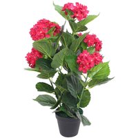 Bonnevie - Künstliche Hortensie mit Topf 60 cm Rot vidaXL942126 von BONNEVIE