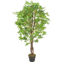 Bonnevie - Künstliche Pflanze Ahornbaum mit Topf Grün 120 cm vidaXL887492 von BONNEVIE