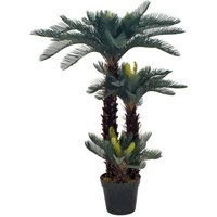 Künstliche Pflanze Cycas-Palme mit Topf Grün 125 cm Vidaxl von VIDAXL