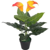 Bonnevie - Künstliche Calla-Lilie mit Topf 45 cm Rot und Gelb vidaXL904873 von BONNEVIE