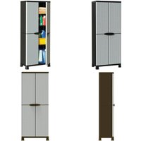 Vidaxl - Kunststoffschrank 68x39x171,5 cm Rattan-Design - Aufbewahrungsbox - Garderobe - Regal - Kunststoffeinrichtung - Wohnzimmermöbel - Home & Vidaxl - Kunststoffschrank 68x39x171,5 cm Rattan-Design - Aufbewahrungsbox - Garderobe - Regal - Kunststoffeinrichtung - Wohnzimmermöbel - Home & von VIDAXL