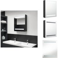Vidaxl - LED-Bad-Spiegelschrank Glänzendes Schwarz 50x14x60 cm - LED-Spiegelschrank - Badezimmerspiegel - Kosmetikspiegel - Wandregal Vidaxl - LED-Bad-Spiegelschrank Glänzendes Schwarz 50x14x60 cm - LED-Spiegelschrank - Badezimmerspiegel - Kosmetikspiegel - Wandregal von VIDAXL