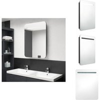 Vidaxl - LED-Bad-Spiegelschrank Glänzendes Schwarz 60x11x80 cm - LED-Spiegelschrank - Badezimmerspiegel - Kosmetikspiegel - Wandspiegel von VIDAXL