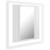 LED-Bad-Spiegelschrank,Bad Hängeschrank Hochglanz-Weiß 40x12x45 cm Acryl vidaXL von BONNEVIE
