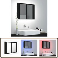 Vidaxl - LED-Bad-Spiegelschrank Schwarz 60x12x45 cm Acryl - LED-Spiegelschrank - Badezimmerspiegel - Acrylspiegel - Schwarzer Spiegelschrank Vidaxl - LED-Bad-Spiegelschrank Schwarz 60x12x45 cm Acryl - LED-Spiegelschrank - Badezimmerspiegel - Acrylspiegel - Schwarzer Spiegelschrank von VIDAXL
