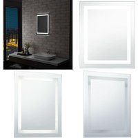 Vidaxl - LED-Badspiegel mit Berührungssensor 50x60 cm - led Badezimmerspiegel - Kosmetikspiegel - Spiegelschrank - Touch Sensor - Silberner Spiegel Vidaxl - LED-Badspiegel mit Berührungssensor 50x60 cm - led Badezimmerspiegel - Kosmetikspiegel - Spiegelschrank - Touch Sensor - Silberner Spiegel von VIDAXL
