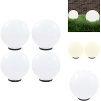 LED-Gartenleuchten 4 Stk. Kugelförmig 40 cm pmma - led Gartenleuchte - Outdoor Beleuchtung - Gartendeko - Kunststoff Gartenlicht - Wandleuchte Garten von VIDAXL