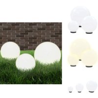 Vidaxl - LED-Gartenleuchten-Set 3-tlg. Kugelförmig 20/30/40 cm pmma - led Gartenleuchte - Outdoor Beleuchtung - Gartendeko - Kunststoff Gartenlicht von VIDAXL