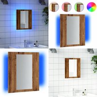 LED-Spiegelschrank Altholz-Optik 40x12x45 cm Holzwerkstoff - Vidaxl LED-Spiegelschrank Altholz-Optik 40x12x45 cm Holzwerkstoff - Vidaxl von VIDAXL