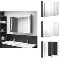 Vidaxl - LED-Spiegelschrank fürs Bad 89x14x62 cm Glänzend Grau - LED-Spiegelschrank - Badezimmermöbel - Spiegelschrank - Kosmetikspiegel - Makeup Vidaxl - LED-Spiegelschrank fürs Bad 89x14x62 cm Glänzend Grau - LED-Spiegelschrank - Badezimmermöbel - Spiegelschrank - Kosmetikspiegel - Makeup von VIDAXL