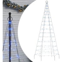 LED-Weihnachtsbaum für Fahnenmast 200 LEDs Blau 180 cm Vidaxl von VIDAXL