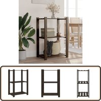 Vidaxl - Lagerregal mit 3 Böden Schwarz 60x38x90 cm Massivholz Kiefer - Holzregal - Regalsystem - Speicherplatz - Küchenregal - Werkzeugschrank Vidaxl - Lagerregal mit 3 Böden Schwarz 60x38x90 cm Massivholz Kiefer - Holzregal - Regalsystem - Speicherplatz - Küchenregal - Werkzeugschrank von VIDAXL