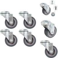 Lenkrollen mit Bolzenloch 4 Stk. 50 mm - Lenkrolle - Lenkrollen - Schwenkrolle - Schwenkrollen von VIDAXL