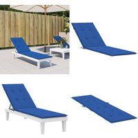 Vidaxl - Liegestuhl-Auflage Königsblau (75+105)x50x4 cm - Gartenstuhlkissen - Liegeplatzmatte - Outdoorkissen - Oxfordgewebe - Wasserabweisendes von VIDAXL