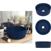 Vidaxl - Luxuriöses Waschbecken Rund Matt Dunkelblau 40x15 cm Keramik - Runde Waschbecken - Keramikwaschbecken - Luxus-Waschbecken - Mattes Vidaxl - Luxuriöses Waschbecken Rund Matt Dunkelblau 40x15 cm Keramik - Runde Waschbecken - Keramikwaschbecken - Luxus-Waschbecken - Mattes von VIDAXL