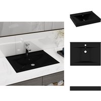 Luxus-Waschbecken mit Hahnloch Matt-Schwarz 60x46 cm Keramik - Waschbecken - Keramikwaschbecken - Duscheinrichtung - Badezimmerarmatur Luxus-Waschbecken mit Hahnloch Matt-Schwarz 60x46 cm Keramik - Waschbecken - Keramikwaschbecken - Duscheinrichtung - Badezimmerarmatur von VIDAXL