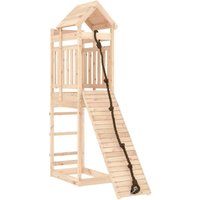 Spielturm,Klettergerüst mit Kletterwand Massivholz Kiefer vidaXL von BONNEVIE