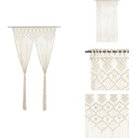 Makramee Vorhang 140x240 cm Baumwolle - Makrameevorhang - Baumwollvorhang - Cremefarbene Gardine - Wohnaccessoires - Fensterdekoration Makramee Vorhang 140x240 cm Baumwolle - Makrameevorhang - Baumwollvorhang - Cremefarbene Gardine - Wohnaccessoires - Fensterdekoration von VIDAXL