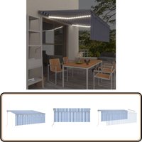 Markise Automatisch mit Rollo led Windsensor 4,5x3 m Blau Weiß - Outdoor-Markise - Sonnendach - Markise Elektrisch - Markise Mit Windsensor - Markise Markise Automatisch mit Rollo led Windsensor 4,5x3 m Blau Weiß - Outdoor-Markise - Sonnendach - Markise Elektrisch - Markise Mit Windsensor - Markise von VIDAXL