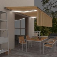 Vidaxl - Markise Automatisch mit Rollo led Windsensor 5x3m Gelb Weiß Vidaxl - Markise Automatisch mit Rollo led Windsensor 5x3m Gelb Weiß von VIDAXL