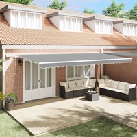 Vidaxl - Markise mit Manuell Weiß 6 x 3 m Metall von VIDAXL