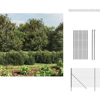 Vidaxl - Maschendrahtzaun Anthrazit 2x25 m Verzinkter Stahl - Maschendrahtzaun - Gartenzaun - Sicherheitszaun - Hundezaun - Viehzäune von VIDAXL