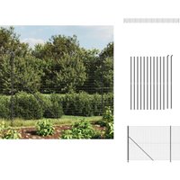 Vidaxl - Maschendrahtzaun mit Bodenflansch Anthrazit 1,4x25 m - Maschendrahtzaun - Gartenzaun - Sicherheitszaun - Hundezaun - Terrassenabgrenzung von VIDAXL