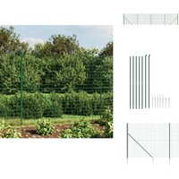 Vidaxl - Maschendrahtzaun mit Bodenhülsen Grün 1,8x10 m - Maschendrahtzaun - Gartenzaun - Sicherheitszaun - Hundezaun - Viehzäune von VIDAXL