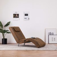 Vidaxl - Massage Chaiselongue mit Kissen Braun Wildleder-Optik Vidaxl - Massage Chaiselongue mit Kissen Braun Wildleder-Optik von VIDAXL