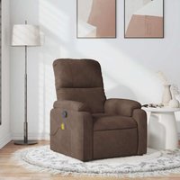 Vidaxl - Massagesessel Braun Mikrofasergewebe 815595 von VIDAXL