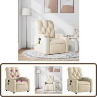 Vidaxl - Massagesessel Creme Stoff - Massage Stuhl - Relaxstuhl - TV-Sessel - Bequeme Lounge Chair - Polstersitz Vidaxl - Massagesessel Creme Stoff - Massage Stuhl - Relaxstuhl - TV-Sessel - Bequeme Lounge Chair - Polstersitz von VIDAXL